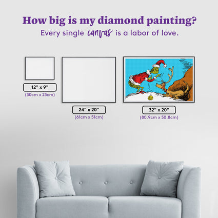 Diamond Painting You'll Be My Reindeer 32" x 20" (80.9cm x 50.8cm) / Square with 9 Colors including 3 Fairy Dust Diamonds / 66,300