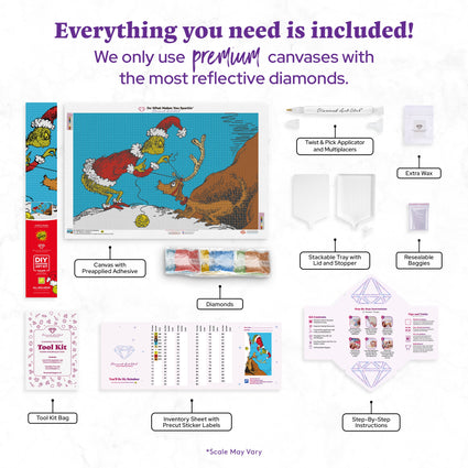 Diamond Painting You'll Be My Reindeer 32" x 20" (80.9cm x 50.8cm) / Square with 9 Colors including 3 Fairy Dust Diamonds / 66,300