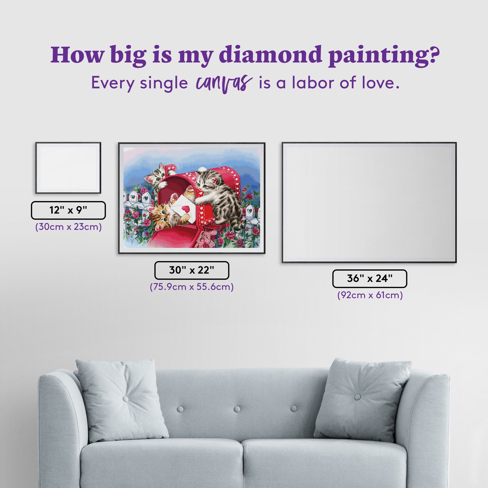 Diamond Painting You've Got Mail 30" x 22" (75.9cm x 55.8cm) / Square With 60 Colors Including 2 ABs and 4 Fairy Dust Diamonds / 68,320