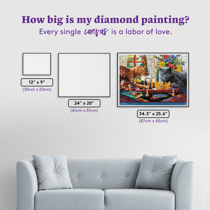 Diamond Painting Your Move Sonny 34.3" x 25.6" (87cm x 65cm) / Square With 77 Colors Including 4 ABs and 3 Fairy Dust Diamonds / 91,089