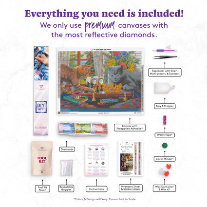 Diamond Painting Your Move Sonny 34.3" x 25.6" (87cm x 65cm) / Square With 77 Colors Including 4 ABs and 3 Fairy Dust Diamonds / 91,089