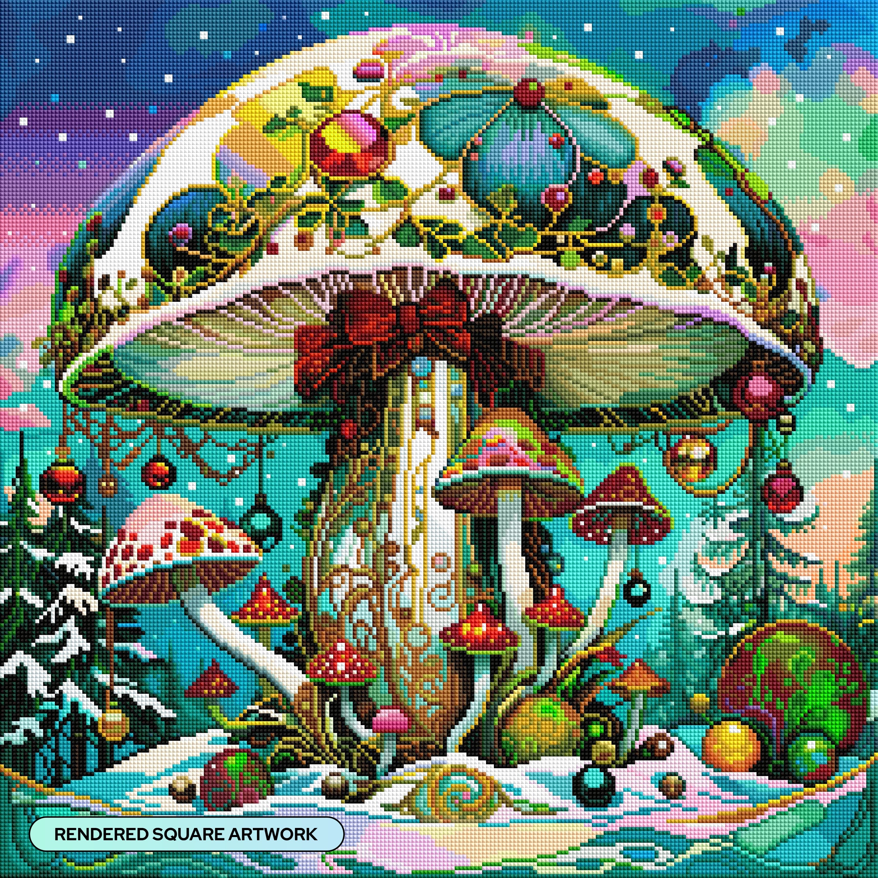 Yuletide Enchanted Mushroom – Diamond Art Club