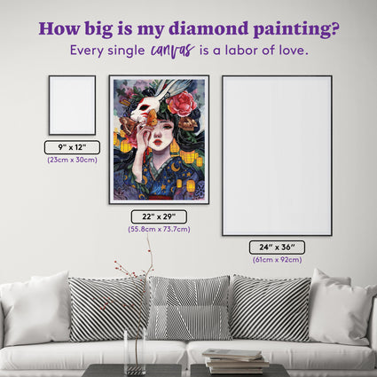 Diamond Painting Yume 22" x 29" (55.8cm x 73.7cm) / Square with 96 Colors including 1 AB and 1 Electro Diamond and 1 Iridescent Diamond and 4 Fairy Dust Diamonds / 66,304