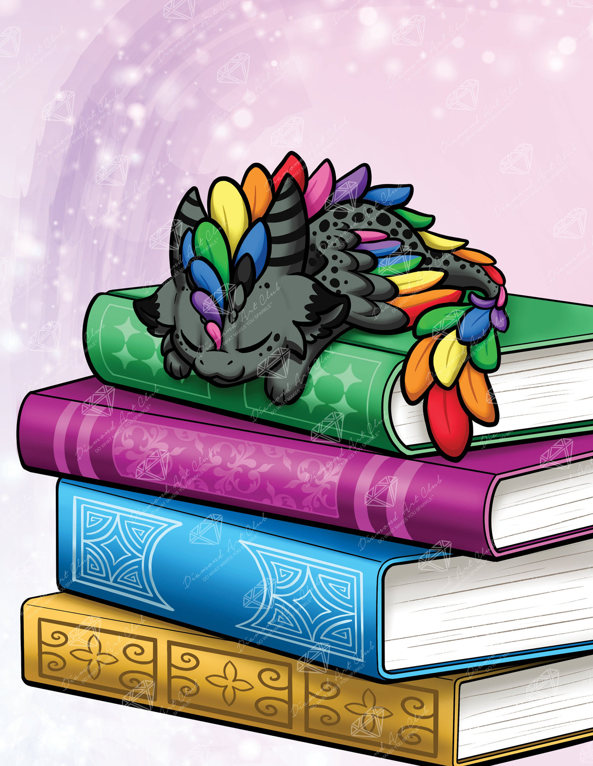 Diamond Painting Zen Sleeping 19.1" x 24.6" (48.4cm x 62.5cm) / Round with 55 Colors including 6 ABs and 4 Fairy Dust Diamonds / 39,952