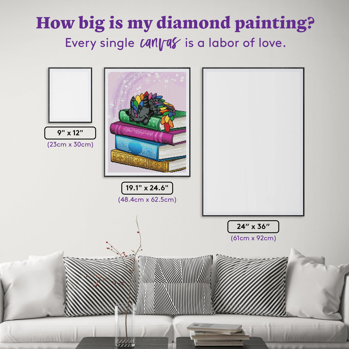 Diamond Painting Zen Sleeping 19.1" x 24.6" (48.4cm x 62.5cm) / Round with 55 Colors including 6 ABs and 4 Fairy Dust Diamonds / 39,952