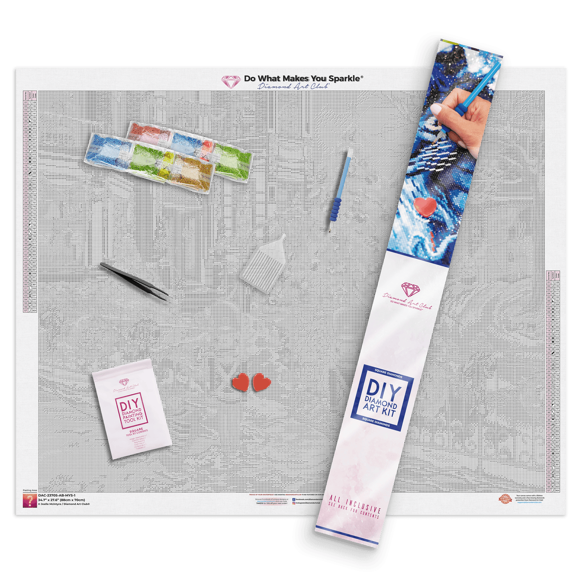 Diamond Painting Mystery Kit - Christmas Celebration 34.7" x 27.6″ (88cm x 70cm) / Square with 57 Colors including 4 ABs / 96,673