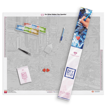 Diamond Painting Mystery Kit - Christmas Celebration 34.7" x 27.6″ (88cm x 70cm) / Square with 57 Colors including 4 ABs / 96,673