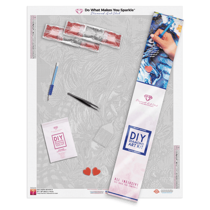 Diamond Painting Mystery Kit - Dark Fantasy 22" x 28″ (56cm x 71cm) / Square with 25 Colors including 2 ABs / 62,101