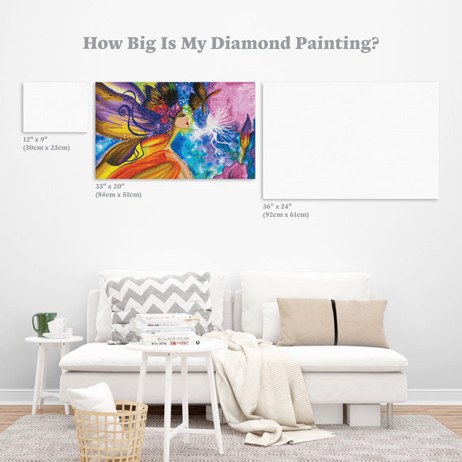 Diamond Painting A Card Fairy Dust (final edition) 33" x 20″ (84cm x 51cm) / Round with 55 Colors including 2 ABs / 53460