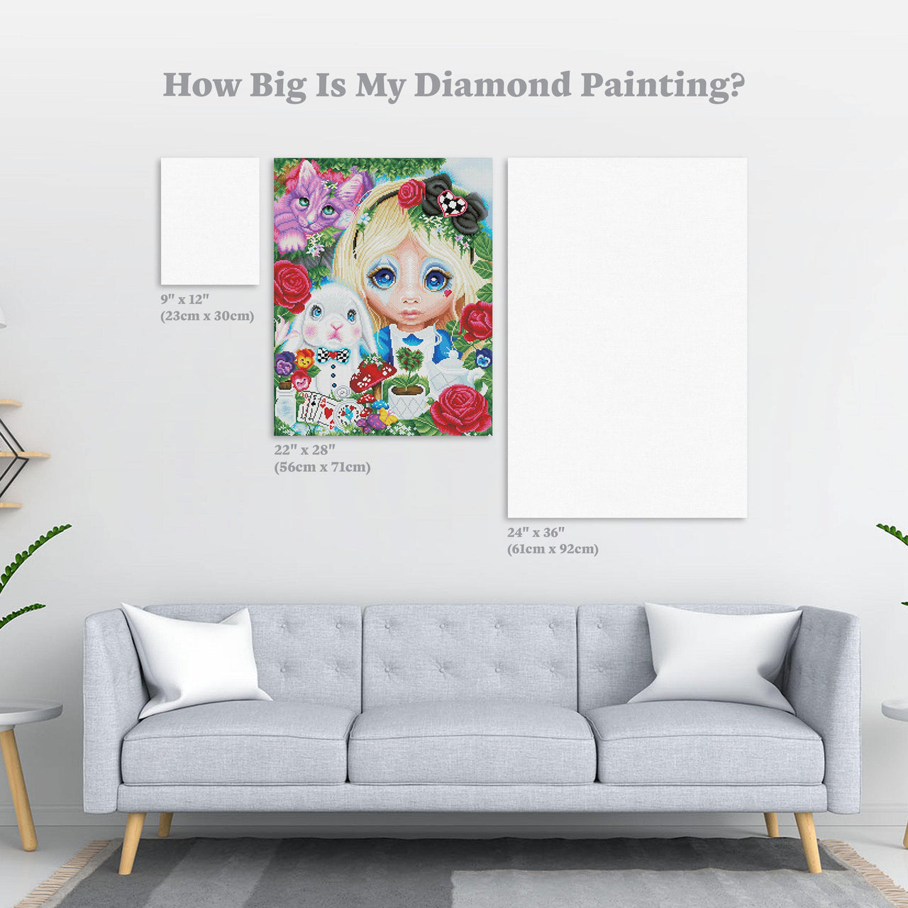 Diamond Painting A Curious Girl (pre-GMA) 22" x 28″ (56cm x 71cm) / Round with 67 Colors including 4 ABs / 50,347