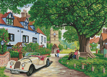 Diamond Painting A Drive Out 21.7" x 29.9″ (55cm x 76cm) / Round With 45 Colors Including 2 ABs / 52,455