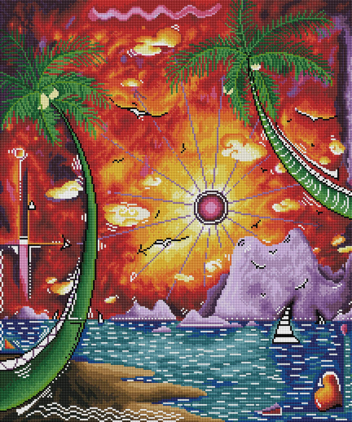 Diamond Painting A World Awaits 21.7" x 26.0″ (55cm x 66cm) / Square With 43 Colors Including 2 ABs / 55,944