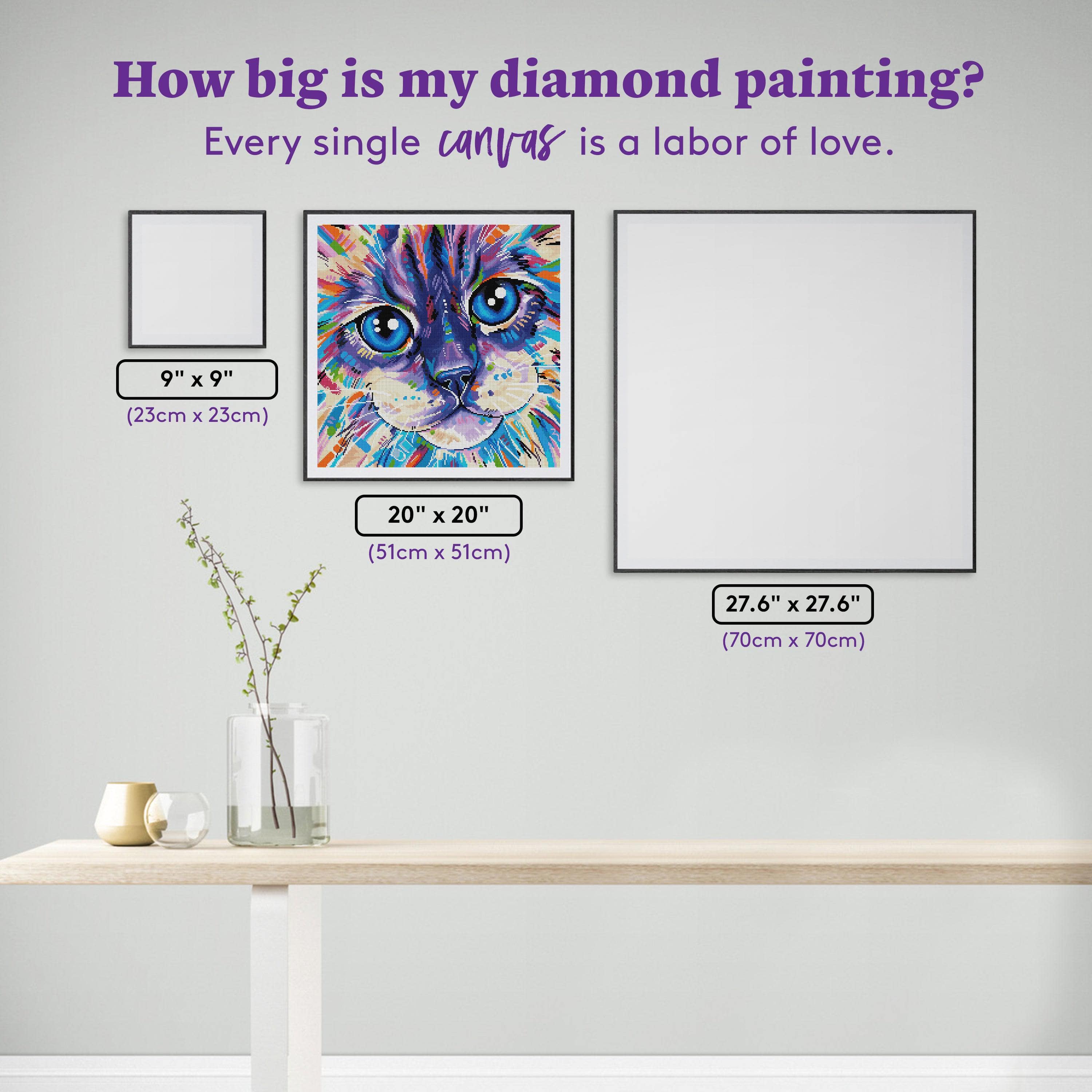 Cat Diamond Painting Diamond Art - Exquisite Aristocrat Full Circle Diamond  Painting Kit Diamond Art Kit for Adults - Perfect for Home Wall Decor