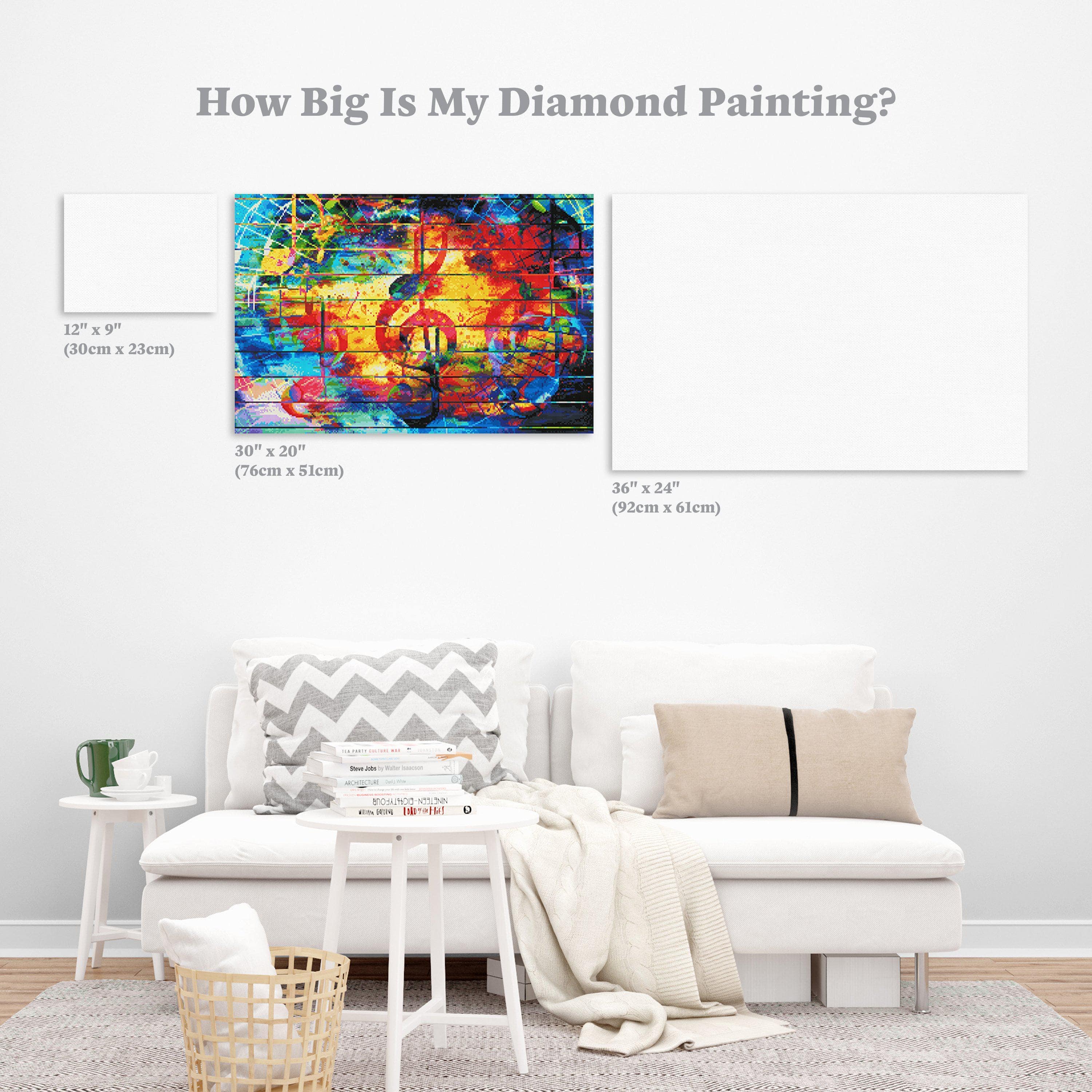 5D Diamond Painting Kits  Musical Note, Vivid Color, Full Square