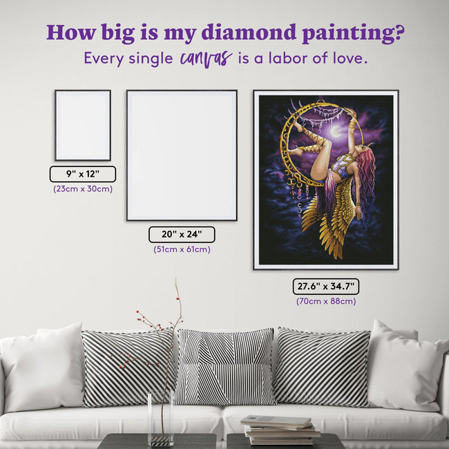 Diamond Painting Aerial Angel 27.6" x 34.7″ (70cm x 88cm) / Square with 49 Colors including 3 ABs / 96,673