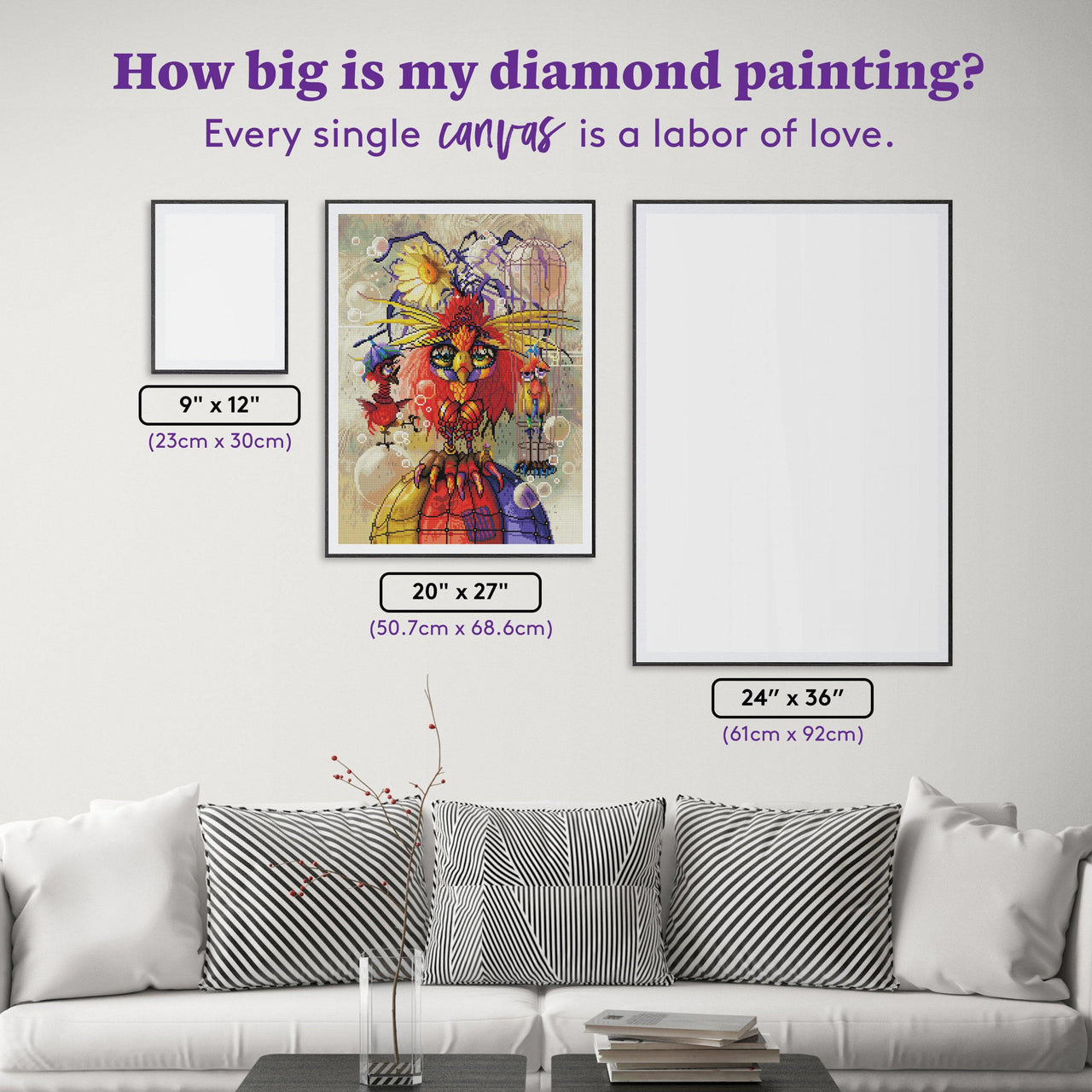 Diamond Painting Agnus - One Hot Mess! 20" x 27" (50.7cm x 68.6cm) / Round with 59 Colors including 5 ABs / 44,345