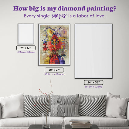 Diamond Painting Agnus - One Hot Mess! 20" x 27" (50.7cm x 68.6cm) / Round with 59 Colors including 5 ABs / 44,345
