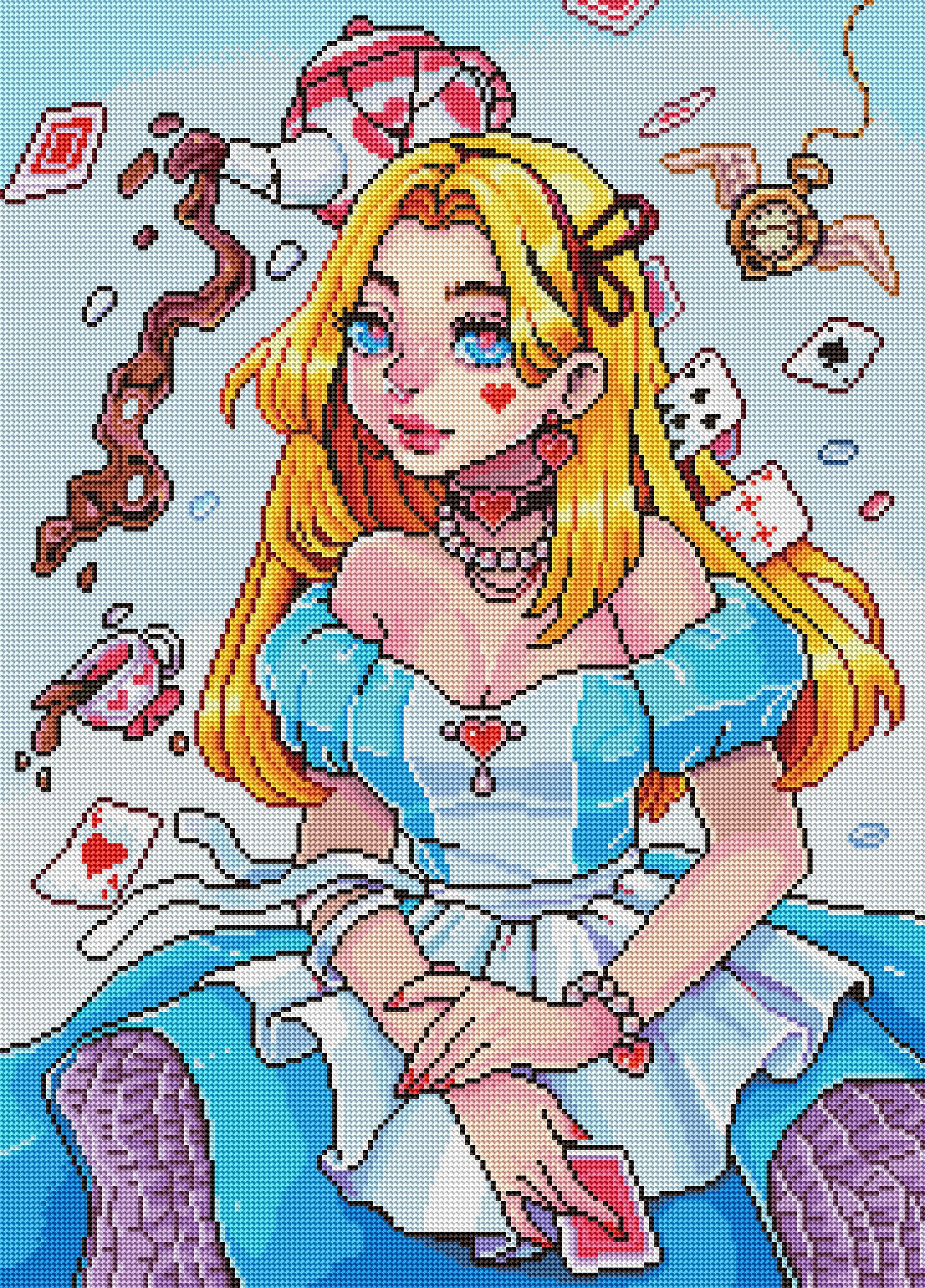 Diamond Painting - What Size?  Completed Alice in Wonderland