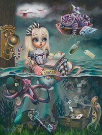 Diamond Painting Alice In The Sea Of Tears 22" x 29″ (56cm x 74cm) / Round with 60 Colors including 2 ABs / 42,534