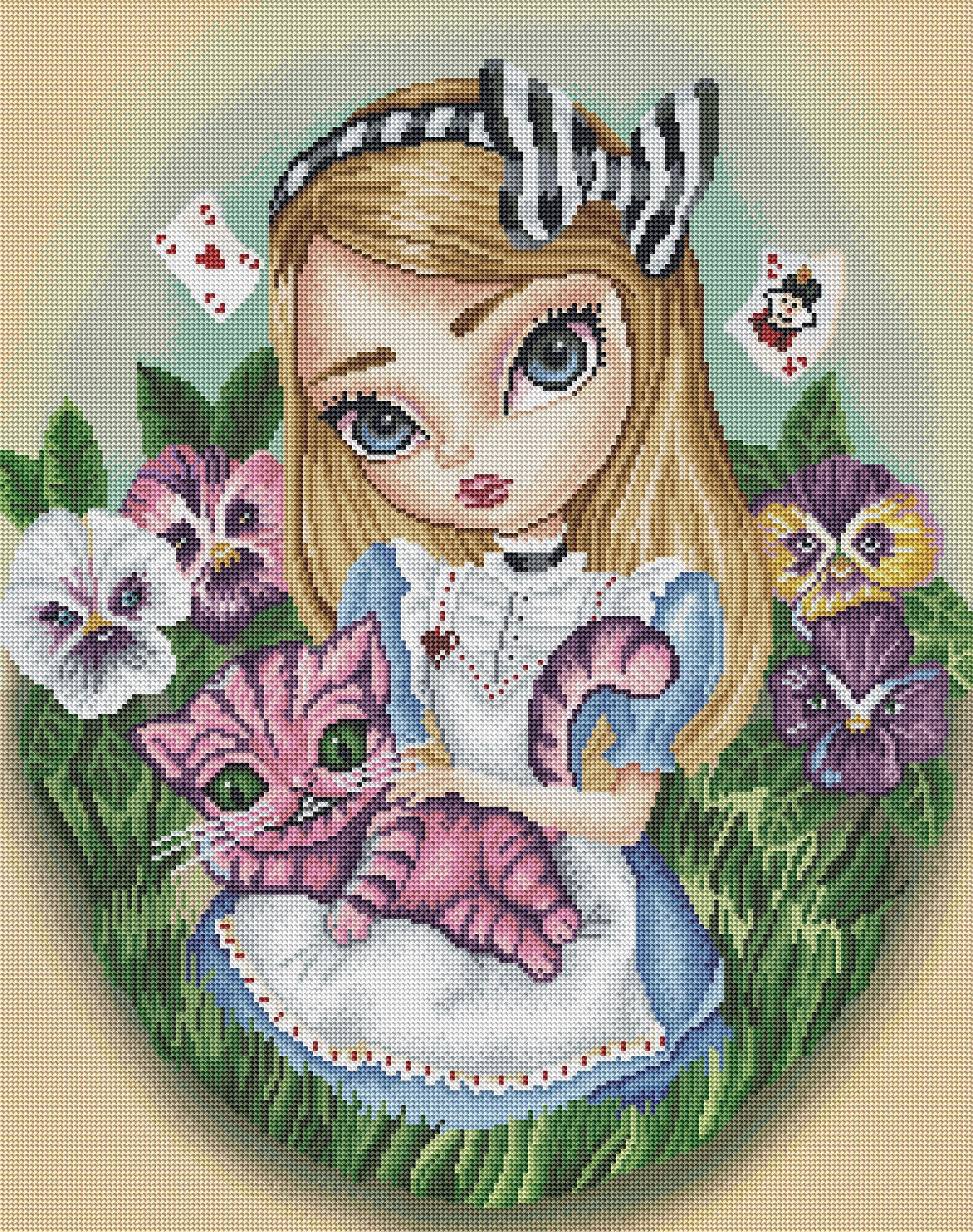 EXTRA LARGE~ DAD#124 Alice In Wonderland Tea Time Diamond Art Painting –  Diamond Art Dreams