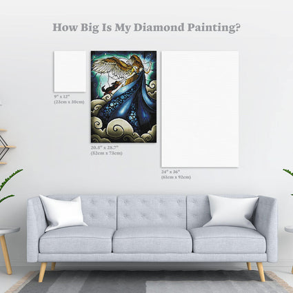 Diamond Painting All Dogs Do Go To Heaven 20.5″ x 28.7″ (52cm x 73cm) / Round With 31 Colors including 1 AB / 47,472