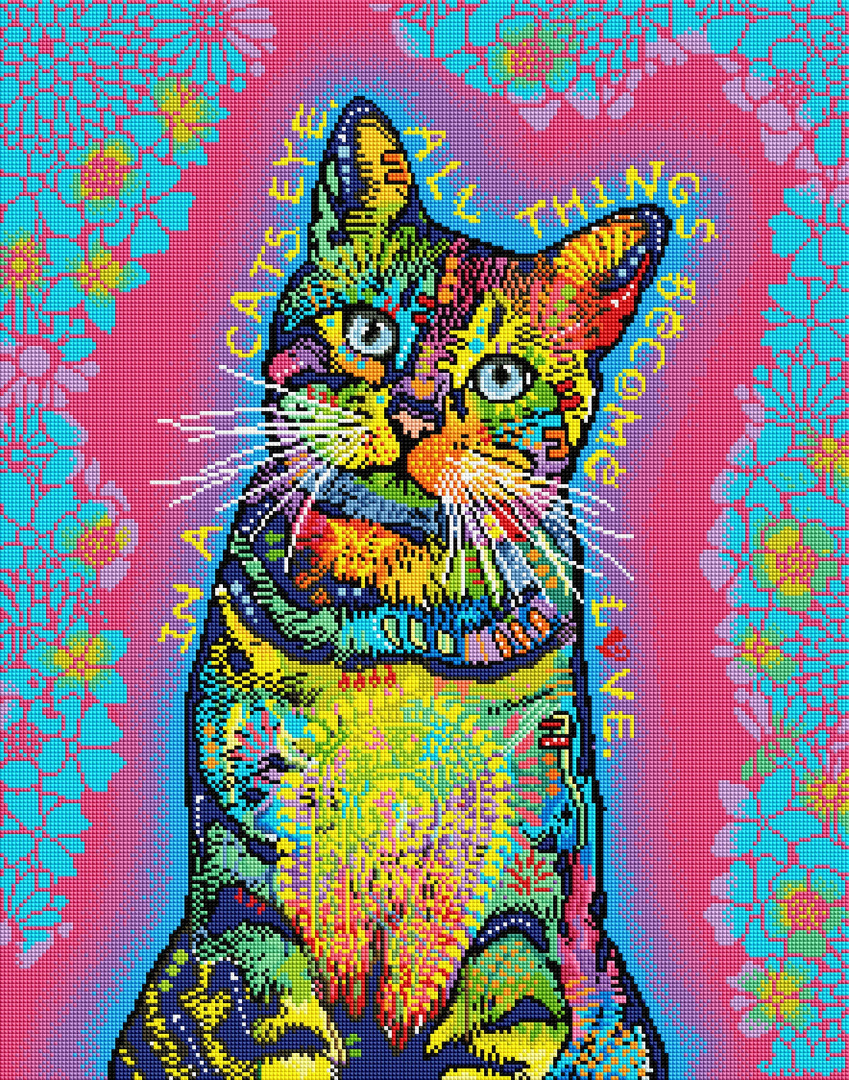 Diamond Painting All Things Become Love 22" x 28" (56cm x 71cm) / Square With 39 Colors Including 4 ABs / 62,101