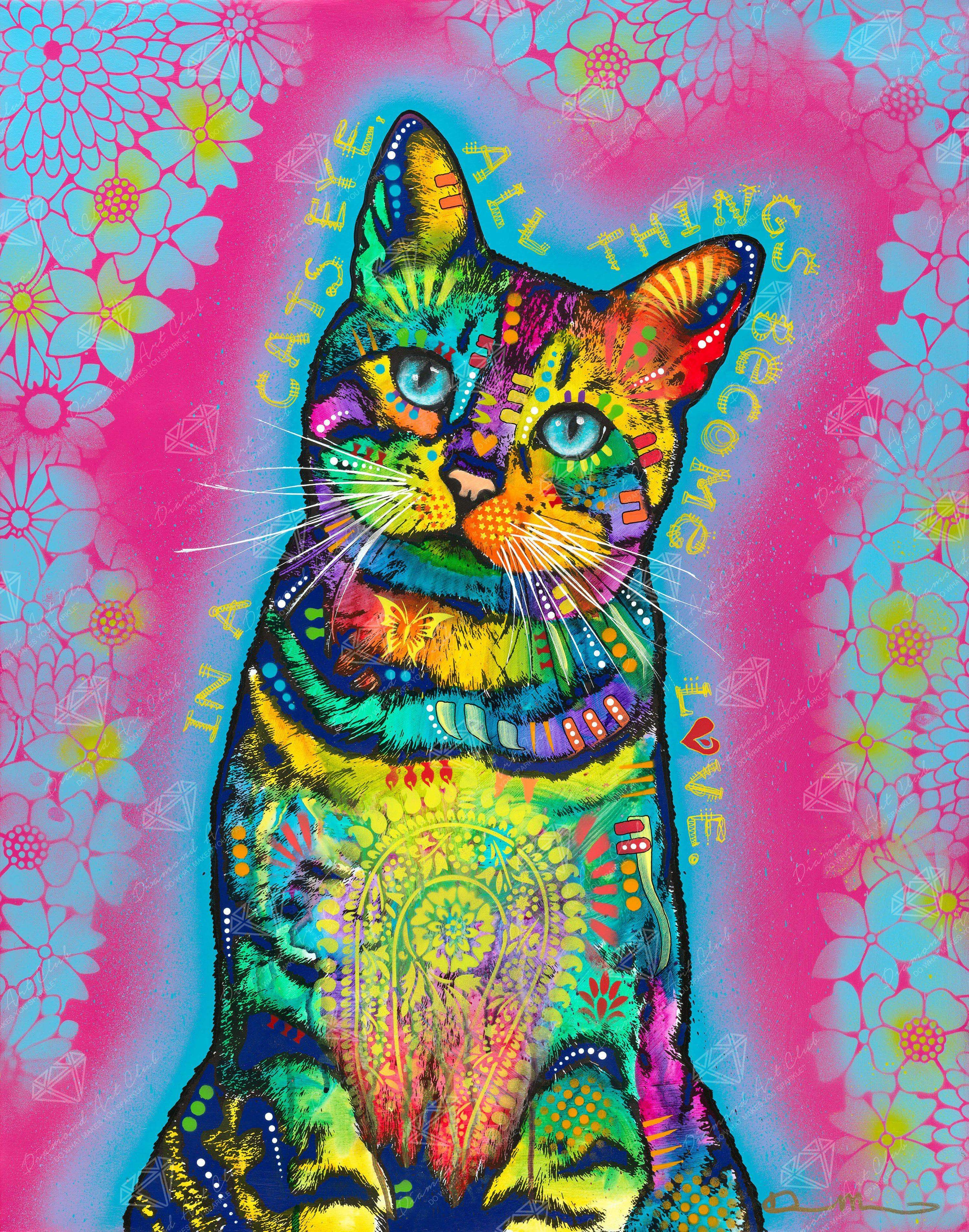 Shaggy Cartoon Cat Diamond Painting – All Diamond Painting