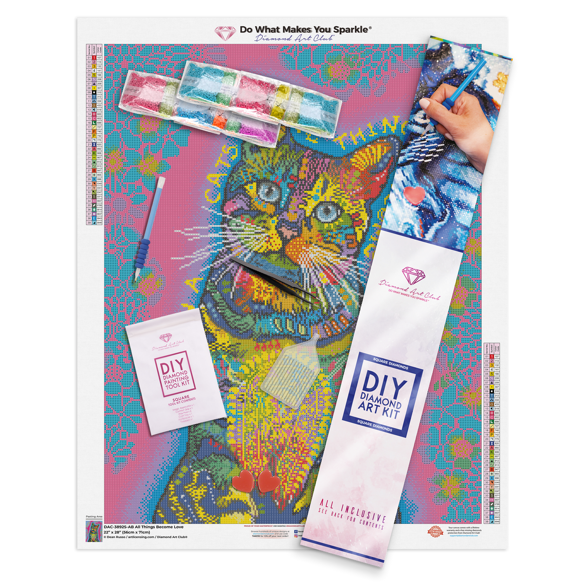 Diamond Painting All Things Become Love 22" x 28" (56cm x 71cm) / Square With 39 Colors Including 4 ABs / 62,101