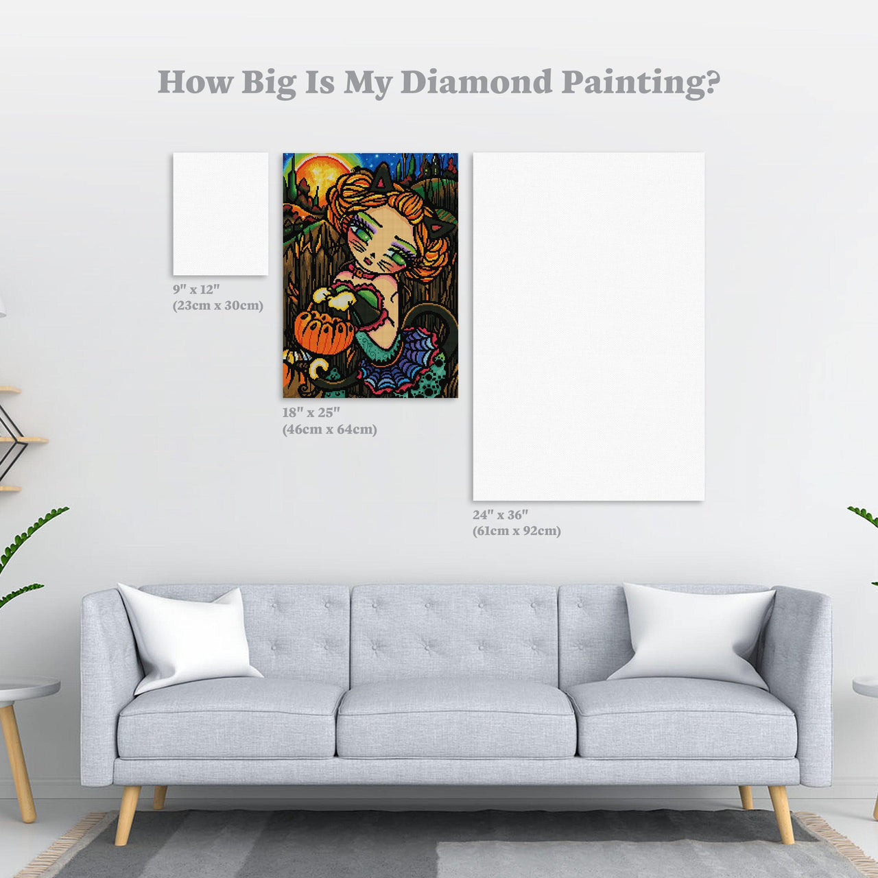 Diamond Painting Ally Kat 18" x 25″ (46cm x 64cm) / Square with 49 Colors including 3 ABs / 45,790