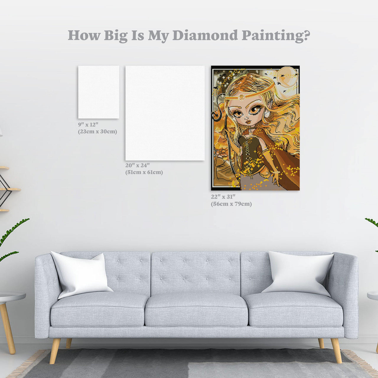 Diamond Painting Amber Starlight 22" x 31″ (56cm x 79cm) / Square with 40 Colors including 2 ABs