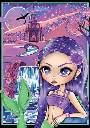 Diamond Painting Amethyst Dragon (final edition) 22" x 31″ (56cm x 79cm) / Square with 41 Colors including 2 ABs / 68,947