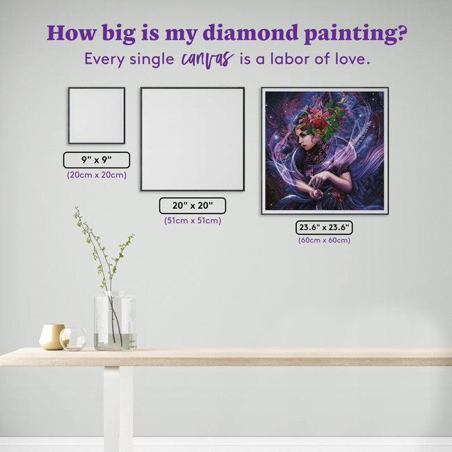 Diamond Painting Anastasia 23.6" x 23.6" (60cm x 60cm) / Square with 59 Colors including 3 ABs and 1 Electro Diamonds / 58,081