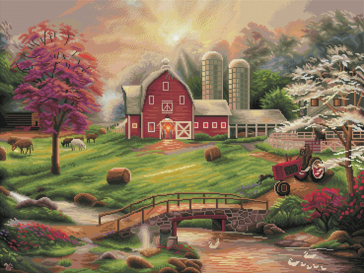 Diamond Painting Anticipation of the Day Ahead 36.6" x 27.6" (93cm x 70cm) / Square With 59 Colors Including 4 ABs / 102,212