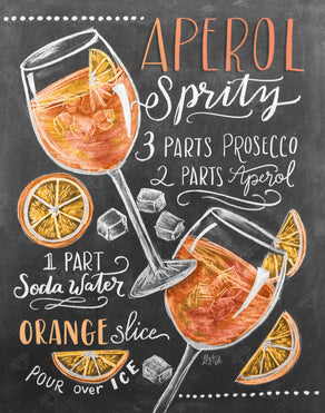 Diamond Painting Aperol Spritz 21.7" x 27.6″ (55cm x 70cm) / Round With 26 Colors Including 1 AB / 48,360