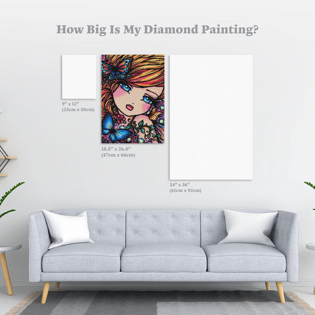 Diamond Painting April Fairy 18.5" x 26.0″ (47cm x 66cm) / Round With 33 Colors Including 2 ABs