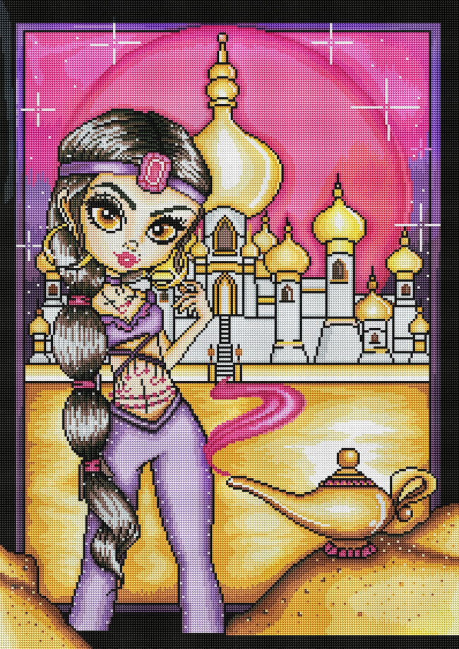 Diamond Painting Arabian Nights (final edition) 22" x 31″ (56cm x 79cm) / Round with 37 Colors including 2 ABs