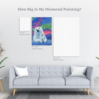 Diamond Painting Arctic Lights 17" x 24″ (43cm x 61cm) / Round with 41 Colors including 4 ABs / 33,200
