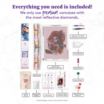 Diamond Painting Aries 20" x 28" (51cm x 71cm) / Square with 30 Colors including 4 ABs / 56,481