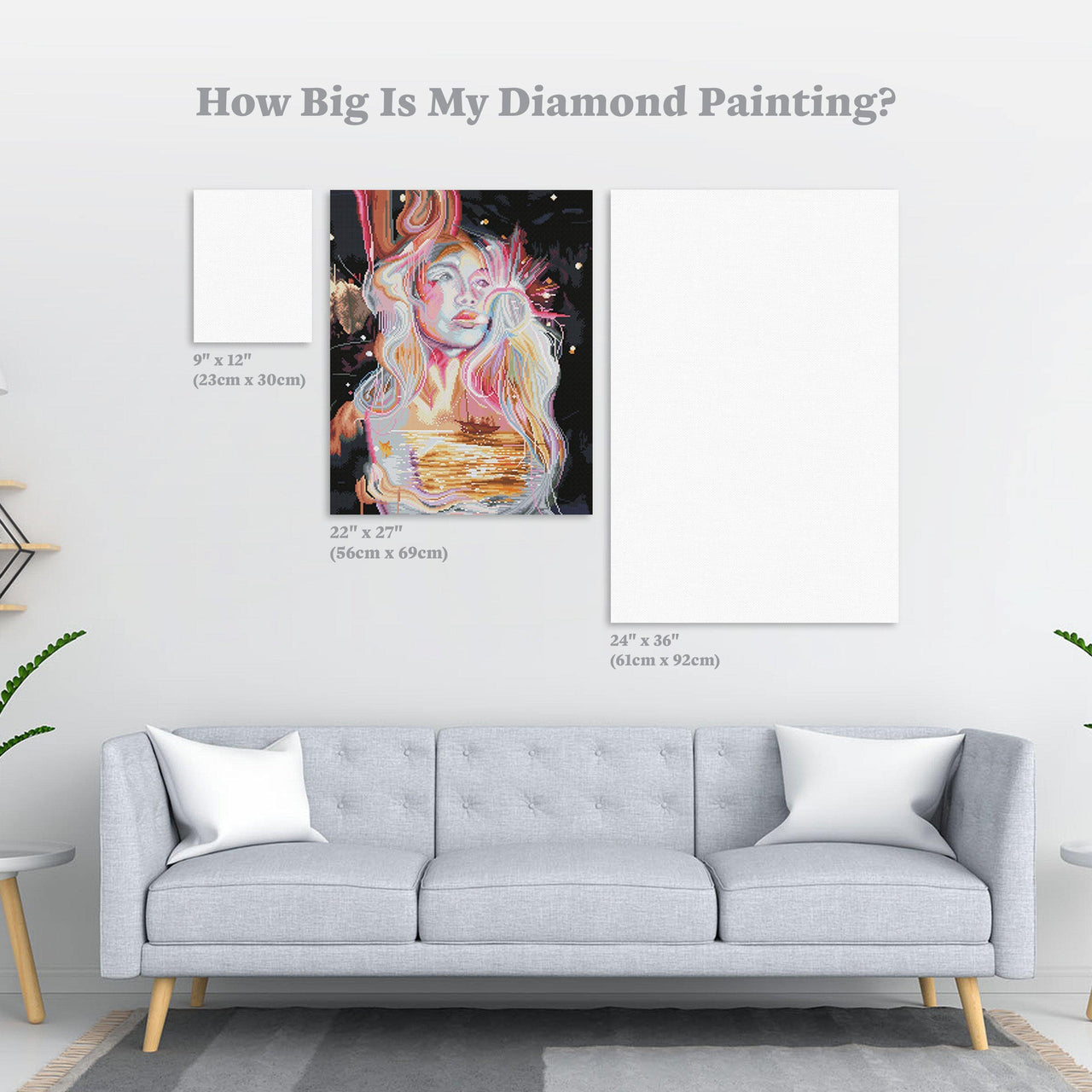 Diamond Painting Arrival 22" x 27″ (56cm x 69cm) / Round with 57 Colors including 4 ABs / 48,955