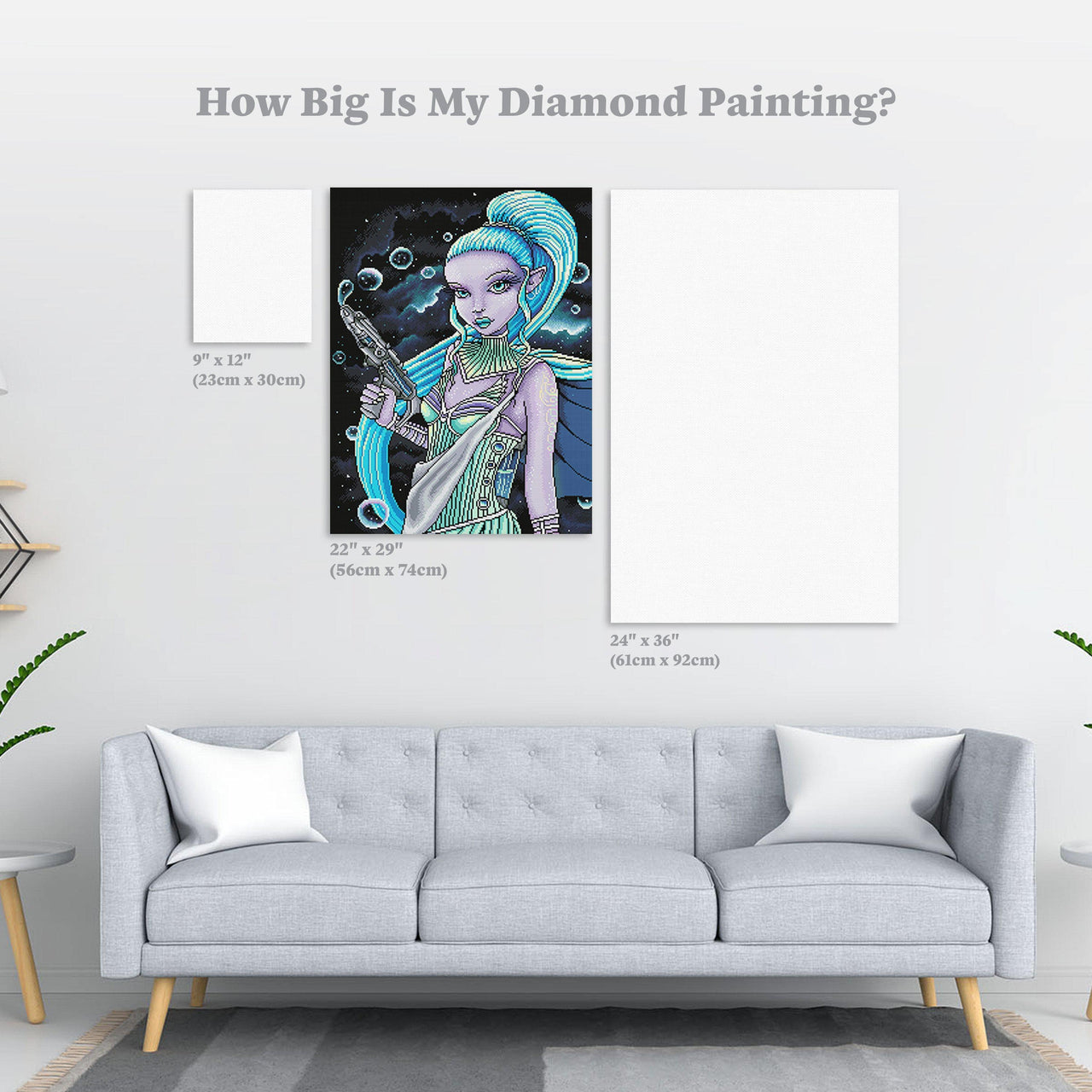 Diamond Painting Astrid 22" x 29″ (56cm x 74cm) / Round with 34 Colors including 4 ABs / 52,337