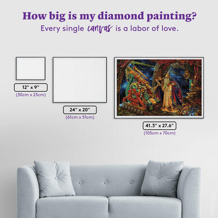 Diamond Painting Astronomer 41.3" x 27.6" (105cm x 70cm) / Square with 66 Colors including 4 ABs / 118,301