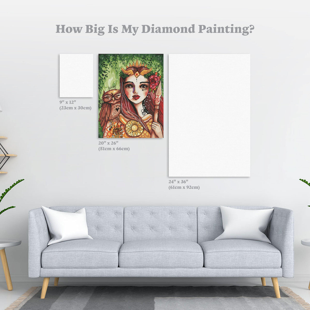 Diamond Painting Athena 20" x 26″ (51cm x 66cm) / Round with 43 Colors including 2 ABs / 42,534