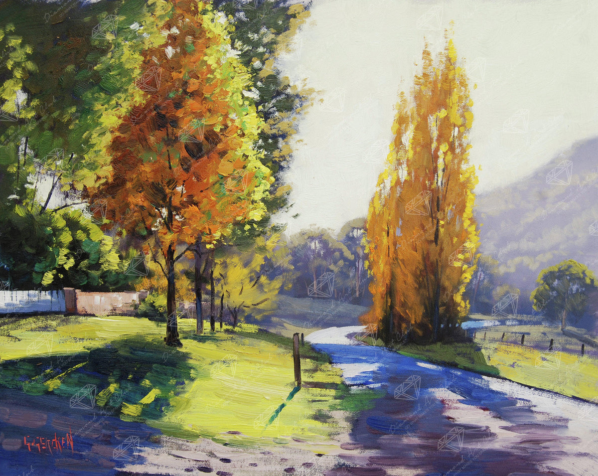 Diamond Painting Autumn Light 12.6″ x 15.7″ (32cm x 40cm) / Square With 35 Colors Including 1 AB