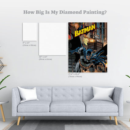 Diamond Painting Batman 27.6" x 35.4″ (70cm x 90cm) / Square with 51 Colors including 4 ABs / 98,889