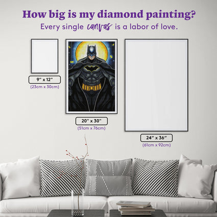 Diamond Painting Batman™ 20" x 30" (51cm x 76cm) / Square with 29 Colors including 3 ABs / 60,501