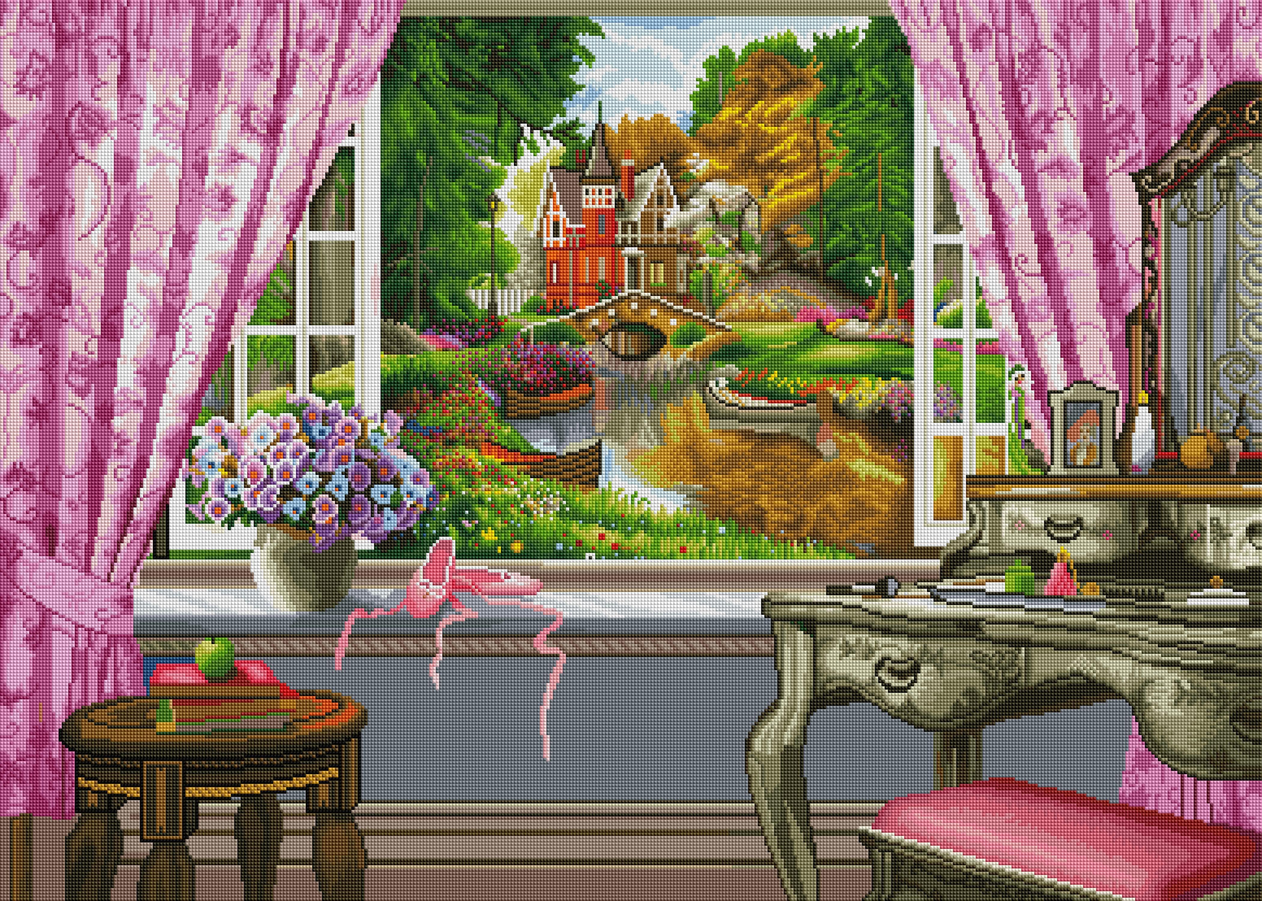 Bedroom View Diamond Painting Kit – Diamond Art Club