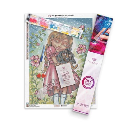 Diamond Painting Best Friends 22" x 30″ (56cm x 76cm) / Round with 52 Colors including 2 ABs / 54,127