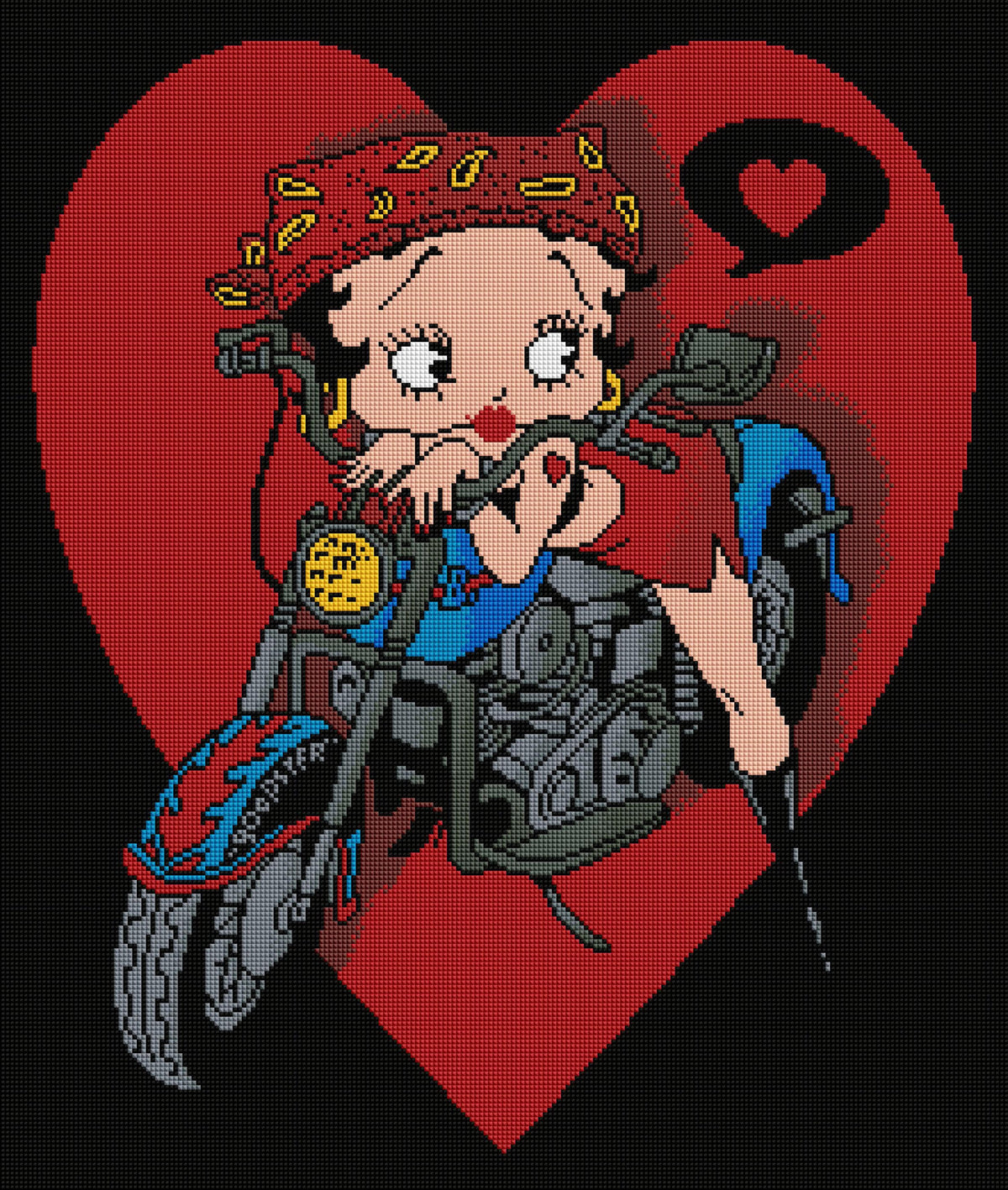 betty boop biker helmet Betty Boop Rider Chick – Diamond Art Club
