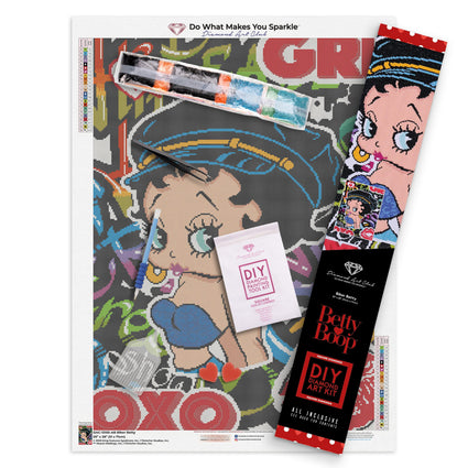 Diamond Painting Biker Betty 20" x 28″ (51cm x 71cm) / Square with 23 Colors including 2 ABs / 56,960