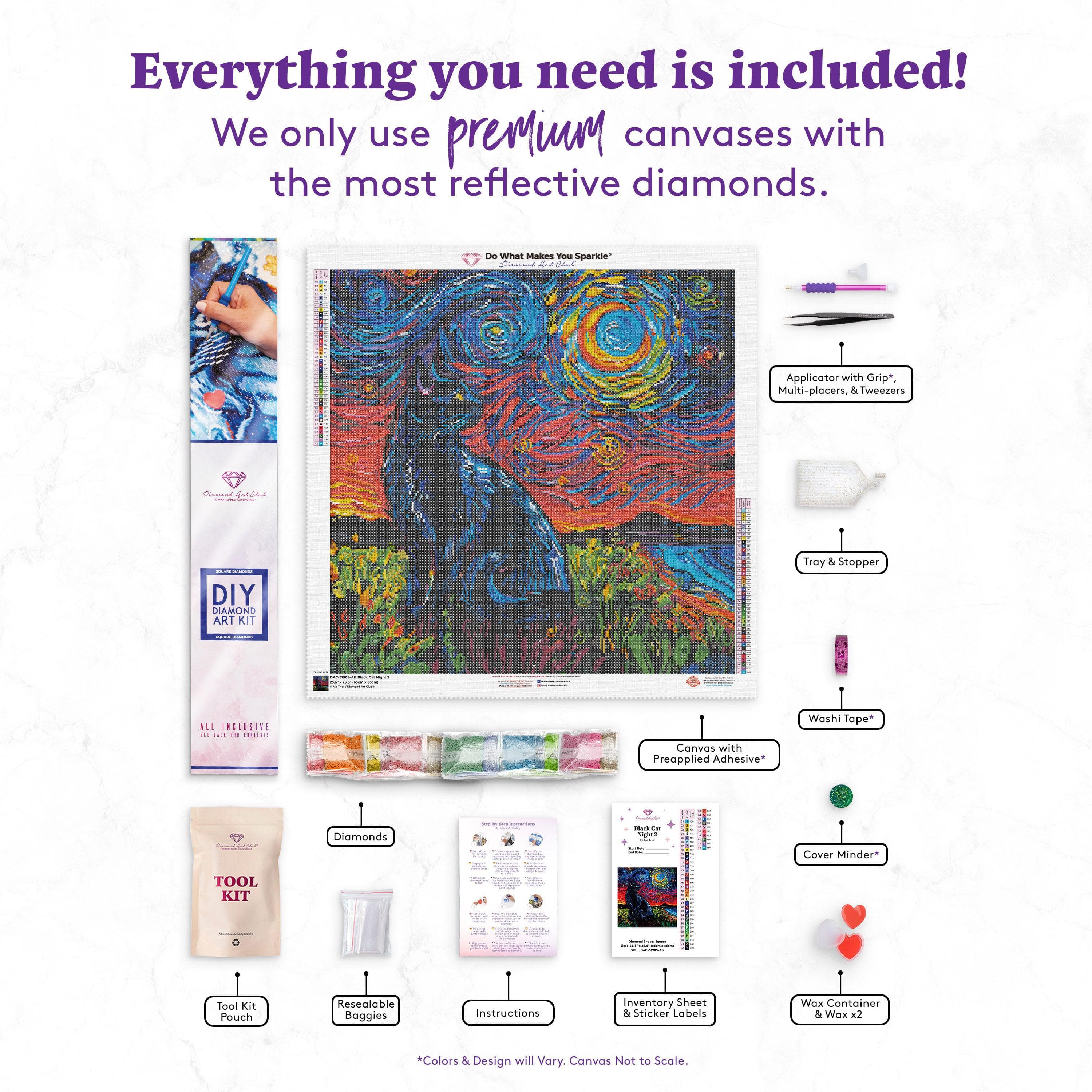 The Black Cat - Diamond Art Kit – Paint by Diamonds